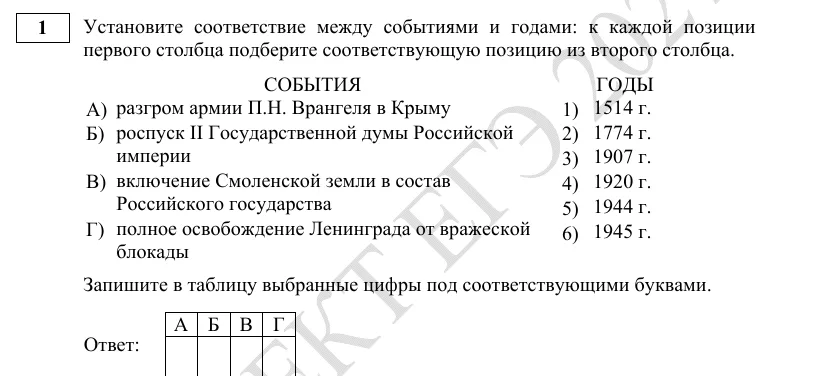 Задание 1 демоверсии ЕГЭ 2027 по истории