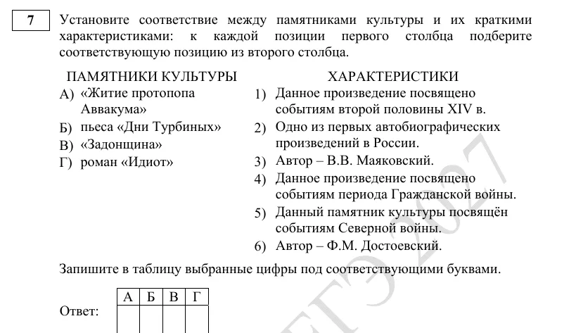 Задание 7 демоверсии ЕГЭ 2027 по истории