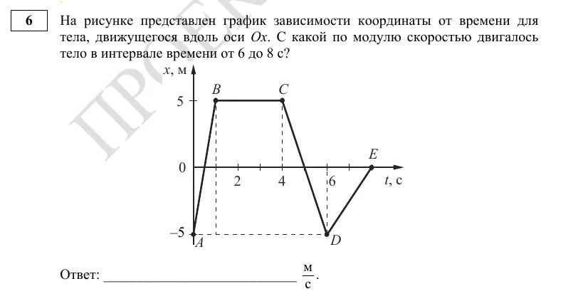 Задание 6 демоверсии ОГЭ 2027 по физике