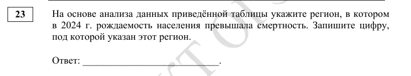 Задание 23 демоверсии ОГЭ 2027 по географии