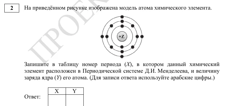 Задание 2 демоверсии ОГЭ 2027 по химии